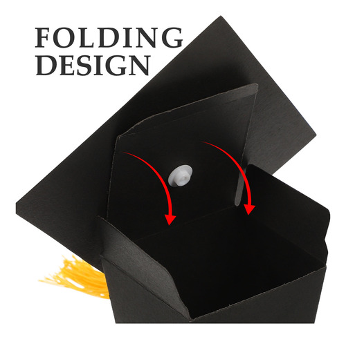 Caja De Regalo Con Forma De Gorra Doctoral Para Graduación,