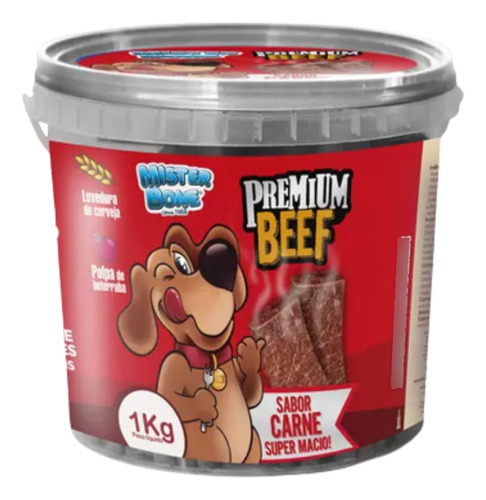 Petisco Para Cachorros Alimento Cão Bifinho Canino 1kg Carne