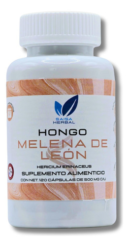 Melena De León 100% Pura Premium 120 Cápsulas De 500 Mg.