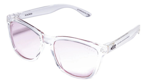 Lentes De Sol Xades Ctrl Phoenix Transp Rosa Gamer Lente Rosa Claro Varilla Transparente Armazón Transparente