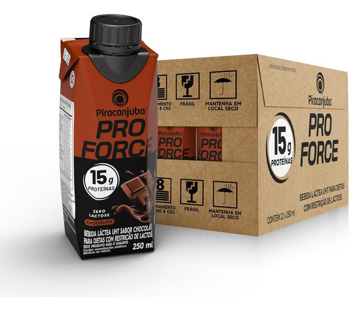 Bebida Lactea Whey 15g Piracanjuba Chocolate 250ml - 12un