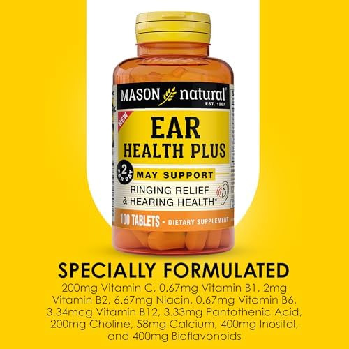 Mason Natural Ear Health Plus Com Vitaminas B, Suprimento Pa