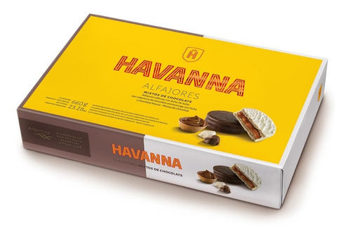 Alfajores Havanna 12 Unidades Sabores Mixto Chocolate