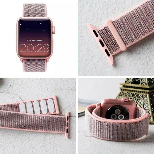 Imagen 2 de 2 de Malla Correa Nylon Para Apple 42/44 Mm Excelente!!