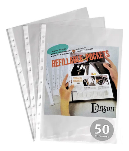 Folios Oficio Dunson 50 Mic Premium Combo 6 Packs X10 Unid.