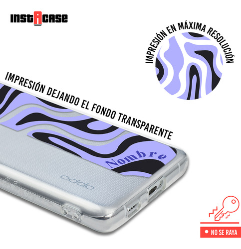 Funda Para Oppo Para Mujer Curvas Morado Con Tu Nombre