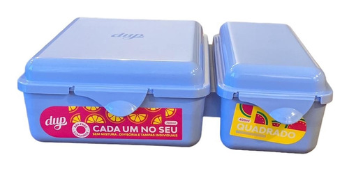 Pote Lunch Box Dup C/ Divisória - Azul