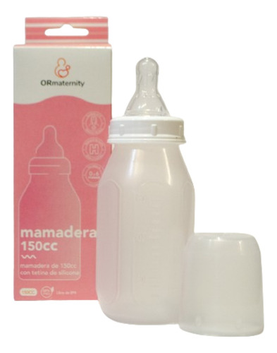 Set X 5 Mamaderas De 150 Cc - Flujo Medio  Marca Ormaternity