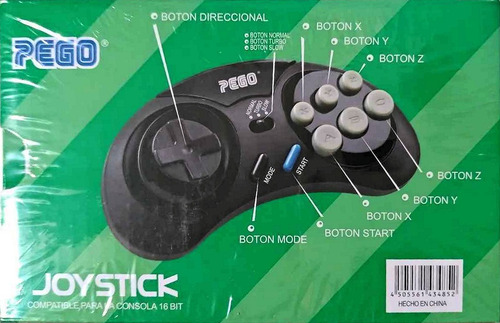 Imagen 3 de 10 de Joystick Sega Genesis Compatible 16-bit Ficha 9 Pines Envío