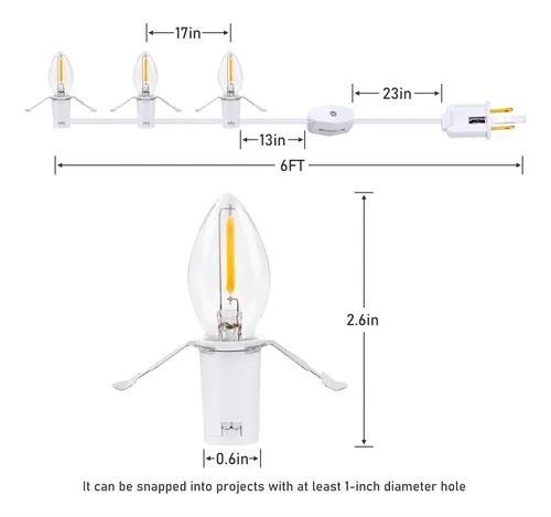 Cable De Accesorio Con 3 Bombillas Led, Luces De Molde De So