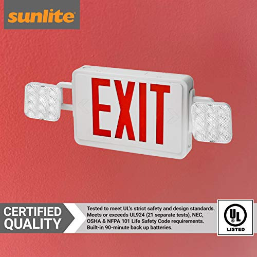 05270 Su Compact Led Exit Sign And Emergency Lights Combo