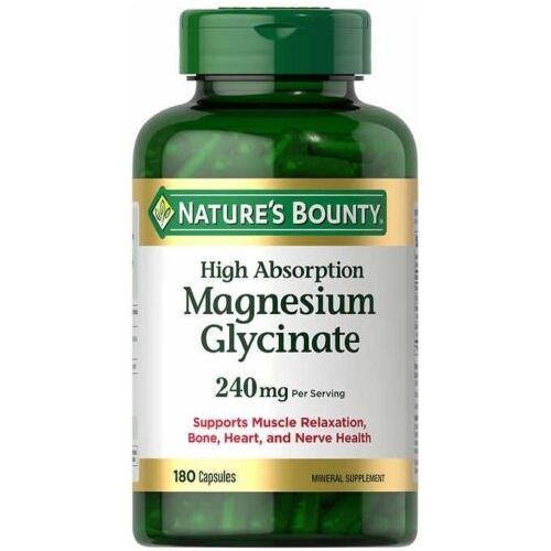 Magnesium Glycinate 240mg Nature Bounty 180 Capsulas