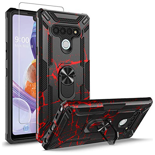 Para LG K51 Estuche Q51 Reflect Protector Pantalla Golpe