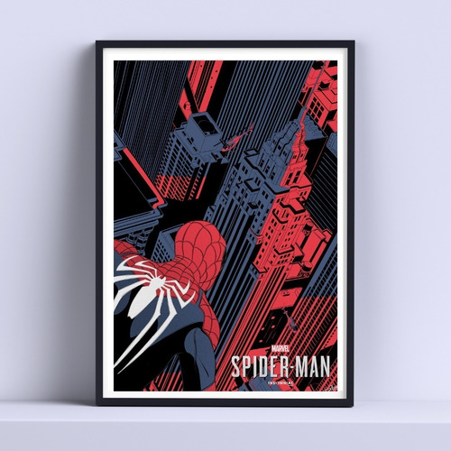 Cuadro Spiderman Poster Decorativo 30 X 40 Cm