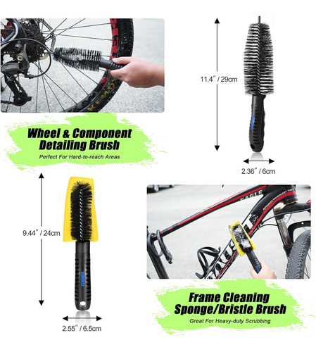 Xindell Kit De Limpieza De Bicicletas, 5 Cepillos De Limpiez