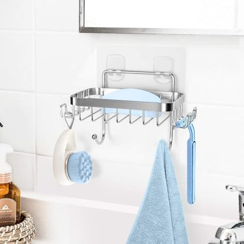 Porta Jabón Odesign Con 6 Ganchos, Soporte Para Esponja De B