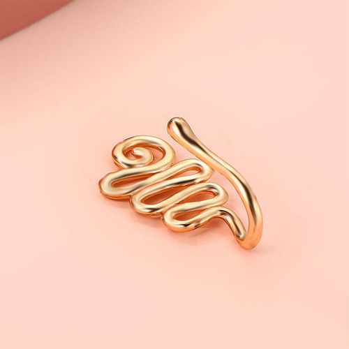 Sin Piercing Nariz Anillo En Forma De U Clip De Oreja De Oro