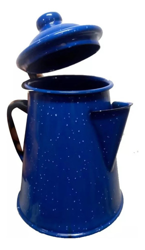 Cafetera Enlozada Azul Con Tapa De 1,8 Litros