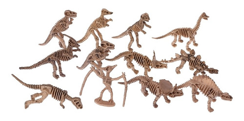 (1 Conjunto De 12) Esqueletos De Dinossauro 12 Dinossauros D