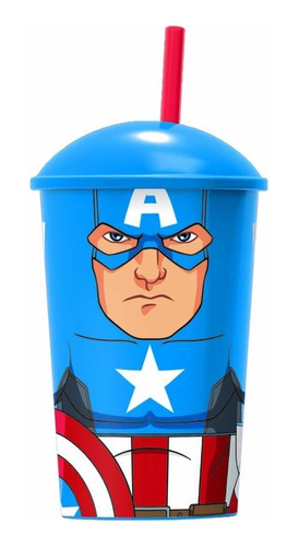 Vaso Botella De Agua Infantil Capitán América Marvel 400ml