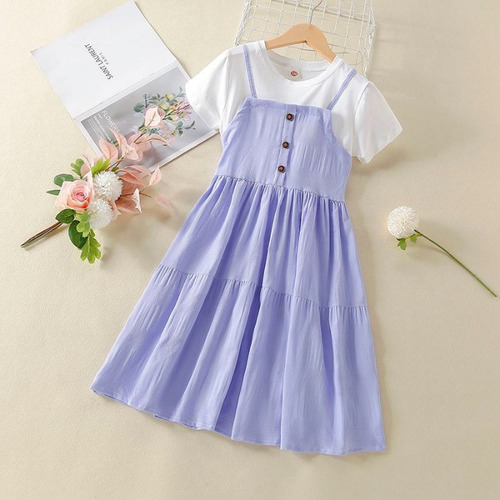 Conjunto De Dos Piezas De Vestido De Verano De Princesa Para