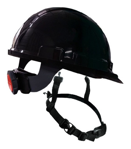 Casco De Seguridad  Insafe Negro + Barbuquejo Tres Puntos