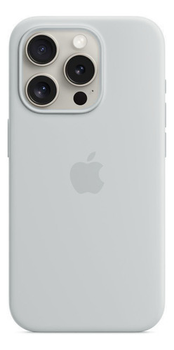 Funda Silicona Iphone 15 Pro Silicone Case Blanco Lisa