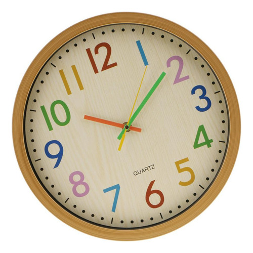Fweaad Reloj De Pared De Cocina Retro Con Efecto De Madera