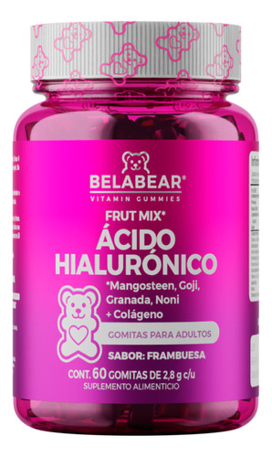 Ácido Hialurónico 60 Gomitas Belabear