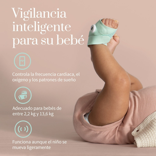 Imagen 2 de 9 de Owlet Monitor Duo: Smart Sock 3 + Cam Hd - Media Bebe