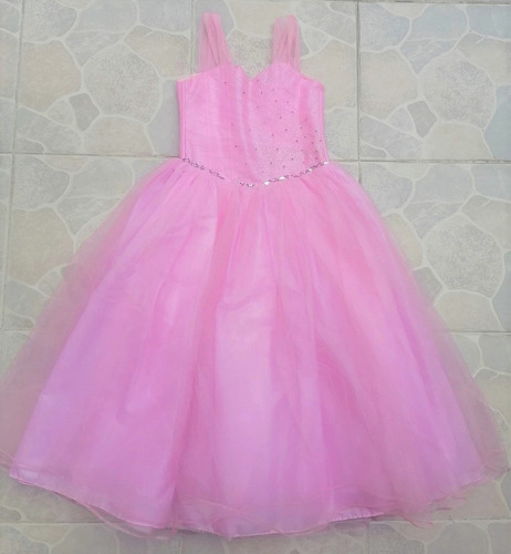 Vestido Rosa Para Niña Talla 5 Casual Elegante