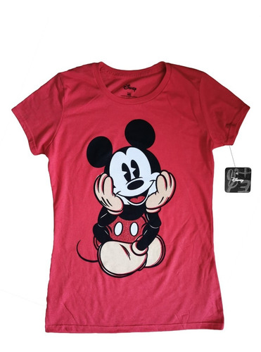Blusa / Playera Roja Mickey Mouse Brillos Mujer Envío gratis