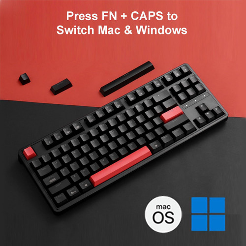 Teclado Para Jogos Keychron C3 Pro Qmk/via 87 Teclas Brown S