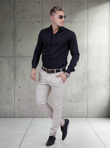 Pantalón Pack X2 Corte Chino Elastizado Hombre Varios Color