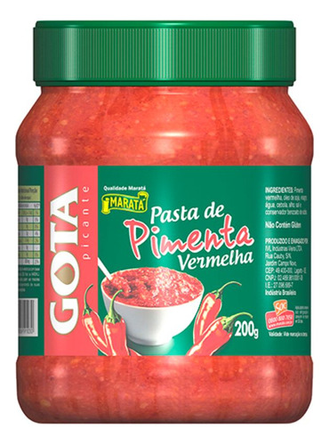 Pasta De Pimenta Vermelha Gota 200g