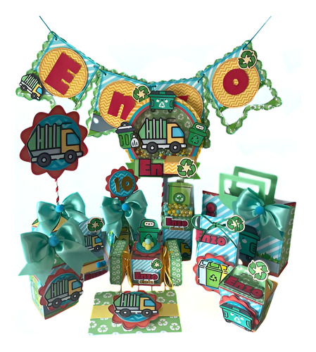 Kit Personalizados Festa Caminhão De Lixo P