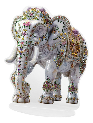 2d Flat Elephant Acrílico Sign Adttop Tabla De Arte Centro
