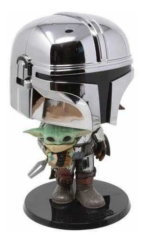 Mandalorian With Child 380 Star Wars Funko Pop! Chrome Nuevo