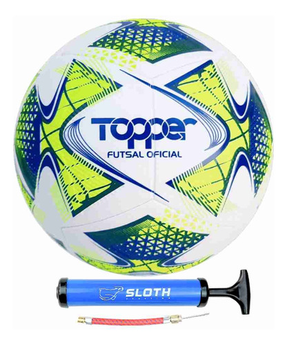 Bola De Futsal Oficial Topper Slick 22 Tech + Bomba De Ar