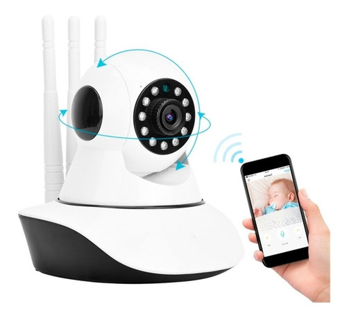 Camara Seguridad Vigilancia Wifi Giratoria Control Celular