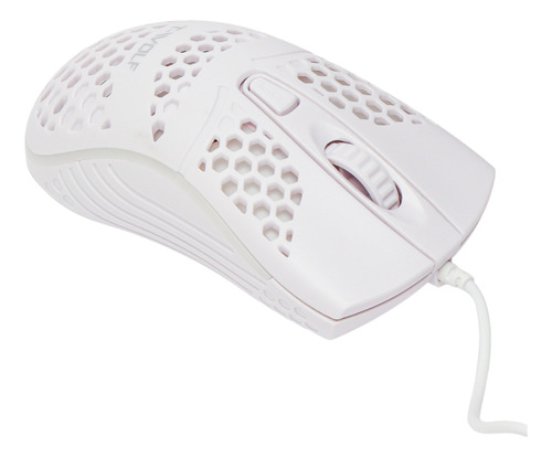 Mouse Gamer Retroiluminado Cable Twolf V15 1600 Dpi Color Blanco