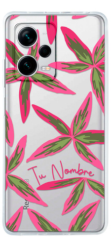 Funda Para Xiaomi Hojas Flores Para Mujer Con Tu Nombre
