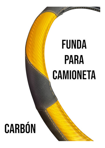 Genérica Cubre Volante Amarillo Con Negro 40cm