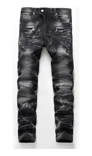 Vaqueros Moto Jeans Para Hombre Runwayracer Bikerhiphop