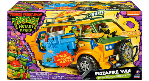 Tortugas Ninja Camion Delivery Pizzafire Van Con Accesorios