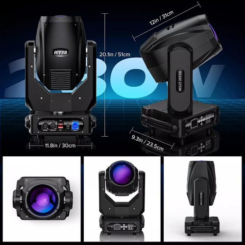 Luces De Escenario De Cabeza Móvil 275 W 10r (8000 K) Efecto De Haz 14 Gobos 14 Colores 2 Prismas Zoom Lineal Focos Dj Focos Frost & Rainbow Wheel Stage Lights Para Fiesta, Discoteca