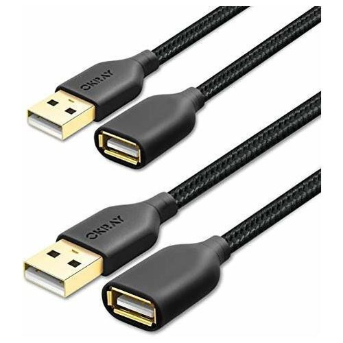 Cable De Extensión Usb De Okray, 2pack 6ft Tipo A Hu48c