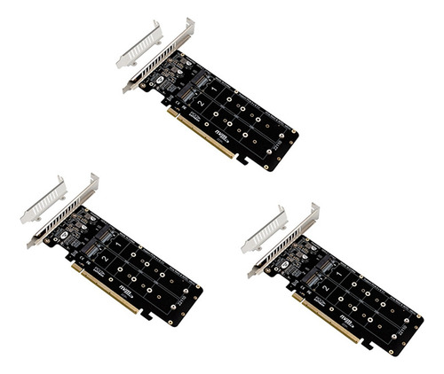 4 Tarjetas Raid Nvme De Doble Cara Y 4 Discos Pciex16 A M.2