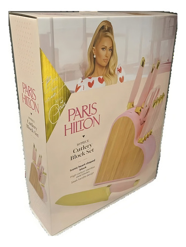 Paris Hilton Set De Cuchillos 10 Piezas Rosa Con Dorado Rosa