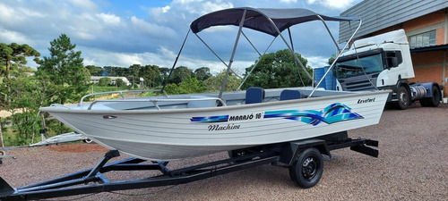 Lancha De Alumínio Marajó 16 Pés C/ Motor 40 Hp Elo 2 T Novo